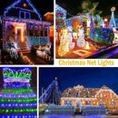 KNONEW 2-Pack 360 LEDs Christmas Net Lights 13ft x 9.8ft Outdoor Mesh Lights Connectable Waterproof 8 Modes & Timer Plug-in Net Fairy Lights for Bushes Garden Party Wedding Holiday,Blue and Green by GreenHaven Gardens