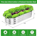 2 Pcs 4.5x2x1ft Oval Raised Garden Bed, Galvanized Raised Beds,Open-Ended Base Metal Raised Planter Beds,Planter Raised Boxes for Vegetables, Flowers,Tool-Free Asse,Rubber Edge by CozyNest Decor