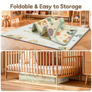 Foldable Baby Play Mat, Waterproof Playmats for Babies and Toddlers Kids, Safe Foam Playmat for Tummy Time, 50x50 Playpen Mat, Reversible Portable Baby Floor Mat for Infant, Toddler, Giraffe by TinyTreasures Baby Boutique