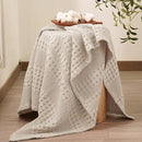 PHF 100% Cotton Waffle Weave Throw Blanket, Soft Lightweight Breathable Cozy Summer Throws for Couch Bed Sofa, Luxury Aesthetic Woven Blanket for Home Decor & Office, 50"x60", Oatmeal by CozyNest Decor