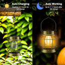Solar Lantern 2 Pack Solar Outdoor Lights Metal Hanging Lights for Outside Waterproof Retro Design with Edison Bulb Decorative for Patio Porch Fence Garden Lawn by GreenHaven Gardens