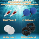 Pond Aerator Pump Pond Aeration Kit with Check Valves Air Stones Airline Tubing, All-in-1 Pond Deicer Pond Air Pumps for Outdoor Ponds up to 2000 Gallon by GreenHaven Gardens