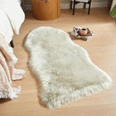 AMTOVO Faux Fur Rug, Light Grey Area Rug, Fluffy Sheepskin Rug, Fuzzy Ultra Soft 2 x 4 ft Shag Rugs for Bedroom Sofa Throw Cushion Room Decor, Sheepskin by CozyNest Decor