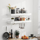 Floating Shelves - 24 Inch Rustic Wooden Wall Shelves - Extra Deeper & Thicker Wall Mounted Storage Shelf for Living Room, Kitchen, Farmhouse - 24" W x 9" D x 1.6" H - Rustic White, 2 Pack by CozyNest Decor