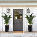 22" Tall Round Planter Set of 2, Self Watering Pots for Indoor Plants, Large Flower Pot Outdoor with Built-in Drainage and a Water Level Monitor, for Patio, Porch, Living Room, or Home Office, Black by GreenHaven Gardens