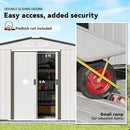 Outsunny 9' x 6' Outdoor Storage Shed, Garden Tool Metal Shed with Foundation Kit, Double Lockable Door, Air Vents and Sloping Roof, for Backyard, Patio, Lawn, Silver by GreenHaven Gardens