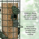 Squirrel Proof Bird Feeder,Metal Mesh Bird Feeders for Outdoors Hanging,Gravity Protection Squirrel Proof Wild Bird Feeders with Finch Cardinal Chickadee,3LB Large Capacity,Green by CozyNest Decor