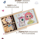4-in-1 Princess Jigsaw Puzzles for Kids, Wood Puzzles for Kids Ages 3-5 48 Piece Wooden Puzzles for Toddlers 3-5, Wooden Puzzles for Toddlers, Essential Skills Gift for Girls Princesses by TinyTreasures Baby Boutique