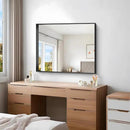Black Bathroom Mirror, 30x36 Inch Rectangular Framed Mirror, Large Wall Mounted Bathroom Vanity Mirror Over Sink for Bedroom,Restroom, Living Room, Hangs Vertically or Horizontally by CozyNest Decor