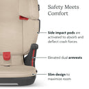 UPPAbaby Alta V2 High Back Booster Seat/Seven-Position, Active Support Headrest for Growing Children/SecureFit Integrated Belt Guide + Positioner/Cup Holder Included/Kavneer (Almond Mélange) by TinyTreasures Baby Boutique