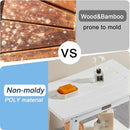 Large Waterproof Shower Bench for Inside, HDPS White Shower Stool for Shaving Legs, Spa Bath Chair Seat for Bathroom, Indoor/Outdoor Use, No Maintenance, Weight Capacity 500LBS by TinyTreasures Baby Boutique