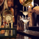 Highball & Chaser Bartender Kit with Espresso Bamboo Stand. Beautiful Cobbler Cocktail Shaker Set with Bar Tools Rustproof Stainless Steel Bar Set (Matte Gold) by CozyNest Decor
