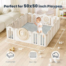 ACOMOPACK Baby Play Mat for Floor 1.3" Thick Memory Foam 50x50 Soft Velvet Playpen Mat for Kids,Infants,Toddlers,Tummy Time Crawling Mats with Non-Slip Bottom,Yoga,Tatami,Nursery Rug（Light Grey） by TinyTreasures Baby Boutique