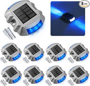 VOLISUN Solar Deck Lights, 8-Pack Led IP67 Waterproof Outdoor Warning Step Lights for Driveway, Sidewalk, Garden Pathway, Yard (Blue) by CozyNest Decor
