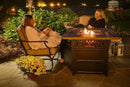 DualHeat by Endless Summer, The Harris, 38" Square Propane Gas Outdoor Fire Pit/Patio Heater by GreenHaven Gardens