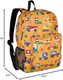 Wildkin 16-inch Kids Backpack – Durable, Padded & Spacious School Bag for Boys & Girls - Under Construction by TinyTreasures Baby Boutique