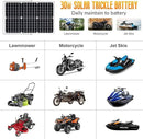 SOLPERK Solar Panel Kit 30W 12V, Solar Battery Trickle Charger Maintainer + Upgrade Waterproof Controller + Adjustable Mount Bracket for Boat Car RV Motorcycle Marine Automotive by CozyNest Decor