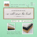 LuZhiQiang As For Me And My House We Will Serve The Lord Wall Decor Sign 40"X15" Bible Verse Religious Scripture Wall Art (Wood) by CozyNest Decor