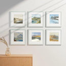 Vittanly 12x12 Picture Frames Set of 9, Shatter Resistant Plexiglass, Display 8x8 Pictures with Mat or 12x12 without Mat, Photo Frames for Wall Mount, Engineered Wood, Vintage Green by CozyNest Decor