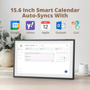 Dragon Touch 15.6" Digital Calendar Chore Chart – 1080P Full HD Interactive Touchscreen, Smart Family Planner, Hearth Display Digital Calendar Wall & Desk Mountable for Seamless Scheduling Black by TinyTreasures Baby Boutique