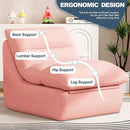 Misolant Bean Bag Chairs，Big Corduroy Fabric Sofa Bean Bag Chair for Adults and Teens with High-Resilience Sponge, Non-Slip Base Floor Lounge Sofa for Home, Living Room, Bedroom, Gaming Pink by CozyNest Decor