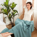 EMME Cotton Blanket Twin XL for Bed Soft Muslin Blankets 66"x90" Lightweight Breathable Layering Bedspread Coverlet All Season Gauze, Teal by CozyNest Decor