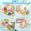URMYWO Tummy Time Mat - 4 in 1 Cozy Tummy Time & Seated Support Pillow, Tummy Time Pillow for Newborn 0-12 Months, Infant Baby Sit Me Up Floor Seat Early Sensory Development Gifts Tummy Time Play Toys by TinyTreasures Baby Boutique