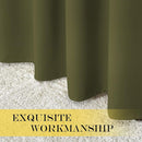 NICETOWN Room Darkening 66 inch Curtains for Bedroom, Grommet Thermal Insulated Room Darkening Window Treatments Voice Reducing for Kids Room, 2 Panels, W66 x L66, Olive by TinyTreasures Baby Boutique