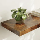 Large Floating Shelves for Wall Set of 1 Wooden Wall Shelves V Room Decor Long Shelf with Invisible Wall Mount Bracket for Bedroom Kitchen Living Room Rustic Brown by CozyNest Decor