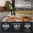 Greenworks 40V (230 MPH / 505 CFM) Cordless Brushless Leaf Blower/Vacuum with Bag, High Power, Lightweight & Quiet for Yard Debris Cleanup, Battery and Charger not included by GreenHaven Gardens