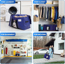 TAILI 12 Pack Dark Blue Extra Large Moving Bags, Heavy Duty Totes with Visible Window, Wrap Around Handles, Great for Space-Saving by TinyTreasures Baby Boutique