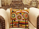 Hundertwasser Modern Pillow Cover Beloved Gardens Accent Outdoor Pillows Art Deco Couch Cushion Farmhouse Chair Cushions Hand Embroidered Wool Size 18x18 by CozyNest Decor