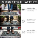 CHICHIC Rectangle Entrance Door Mat Large 18 x 30 Inch Entry Way High Traffic Area Doormat Front Door Rugs Outdoors Heavy Duty Welcome Mat, Non Slip Rubber Back Low Profile for Garage by CozyNest Decor