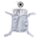 Pacifier Holder with Detachable Pacifier by Bella Tunno, Soft Animal Lovey Snuggle Toy Attaches to Teethers, Baby Gift for Newborn Boys and Girls, Babies 0+ Months, Elephant by TinyTreasures Baby Boutique
