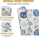 Blue Pumpkin Maple Leaves Fall Placemats Set of 4 Autumn Thanksgiving Harvest Linen Place Mat Non Slip Heat Resistant Washable Table Mats for Party Kitchen Dining Decoration by CozyNest Decor