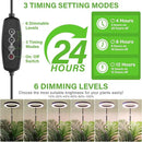 LORDEM Grow Light for Indoor Plants, Full Spectrum Plant Light with Auto Timer for 4/8/12H, 7.9" Diameter Growing Lamp with 108 LEDs, 4 Dimmable Levels, Adjustable Stand 24"-67" by GreenHaven Gardens