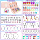 Bracelet Making Kit for Girls with Bracelet Box Charm Beads Pendants for Jewelry Making Craft Kit for Teen Girls Age 8-12 Kids Gifts Toys Birthday Valentine Christmas by TinyTreasures Baby Boutique