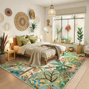 LIVEBOX Large 9x12 Forest Area Rug for Living Room, Soft Washable Sun Yellow Rugs for Bedroom, Non Slip Ultra Thin Floor Carpet Jungle Animal Print Rugs for Dining Room by CozyNest Decor