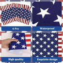 Memorial Day Placemats Set of 6 Patriotic Freedom Stars Place mats Veterans Day 4th of July Plastic Table Mats American Flag Holiday Washable Table Placemats for Party Dining by CozyNest Decor