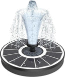 Solar Fountain Upgraded High Efficiency Glass Solar Panel, Solar Bird Bath Fountains with Flower No Battery,Solar Water Pump Fountain for Bird Bath Garden Small Ponds Outdoor Décor(White) by GreenHaven Gardens
