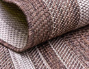 Unique Loom Outdoor Border Collection Area Rug - Soft Border (6' 1" x 9' Rectangle, Brown/ Ivory) by GreenHaven Gardens