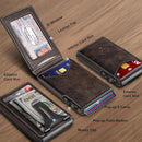 BULLIANT Men Wallet,Money Clip Wallet Slim For Gift Men 9Cards-Metal Credit Card Case in Magnetic Leather Flip by TinyTreasures Baby Boutique