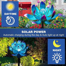 Solar Wind Spinner, 38 Inch Metal Stake Yard Spinners,Solar Powered Multi-Color LED Glass Ball with Kinetic Wind Sculpture Spinner Windmills for Yard (38IN-Purple) by CozyNest Decor