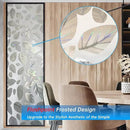 Window Privacy Film with Installation Tools, Static Cling, Anti UV, Heat Control, Ideal for Home Shower Office Glass Door (Leaf White (Glue-Free), 23.6X196.9Inch) by CozyNest Decor