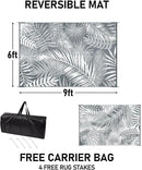 HiiARug Outdoor Plastic Straw Rug - 6x9Ft Waterproof Reversible Patio Mat for Deck, Beach, RV, Camper, Backyard by GreenHaven Gardens