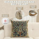 Charlotte Home Furnishings Throw Pillow Covers, Decorative Boho Pillow Covers for Couch, Living Room, Blue Tree Square Cushion Cases 18x18 in, European Cotton Jacquard Woven for Cozy Bedroom Decor by CozyNest Decor