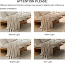 lifein Throw Blanket for Couch, Soft Boho Decor Bed Throw,Cozy Beige Knitted Chenille Small Farmhouse Lightweight Throw for Spring(Beige,50 * 60") by CozyNest Decor