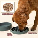 The Slowdown Bowl Silicone Slow Feeder for Dogs & Puppies, Slow Eating, Modern Lick Mat Design, Reduces Gulping, Fits 2.5 Cups 9.5” Across x 1.5” Tall, Mealtime Challenge, Large-Spruce by CozyNest Decor