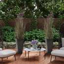 KOL Artificial 5ft 2-Pack Horsetail Reed Grass, 59in Tall Artificial Indoor Outdoor Fake Grass Plant, Home Office Décor Artificial Plants in Pot Faux Plant Greenery, Wedding Decor, Purple by CozyNest Decor