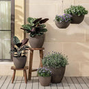 LA JOLIE MUSE 14.2/11.3/8.6 Inch Large Planters,Indoor/Outdoor Round Planters Set of 3,New Iron Plant Container with Drain Holes,Tree Flower Plant Pots for Patio and Deck by GreenHaven Gardens